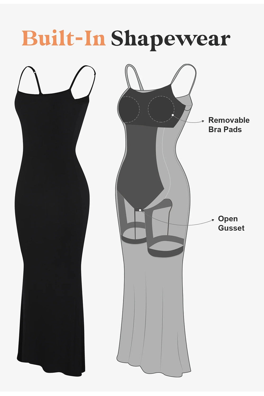 Basic Bae Built-In Shapewear Sleeveless Maxi Dress - Casual & Maxi Dresses - FITGGINS