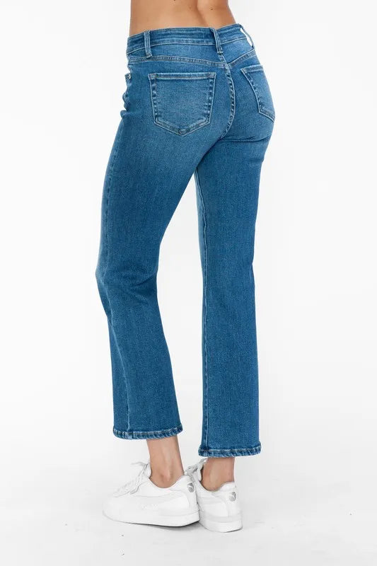bytos Full Size Cat's Whiskers Mid Rise Ankle Jeans Fitggins
