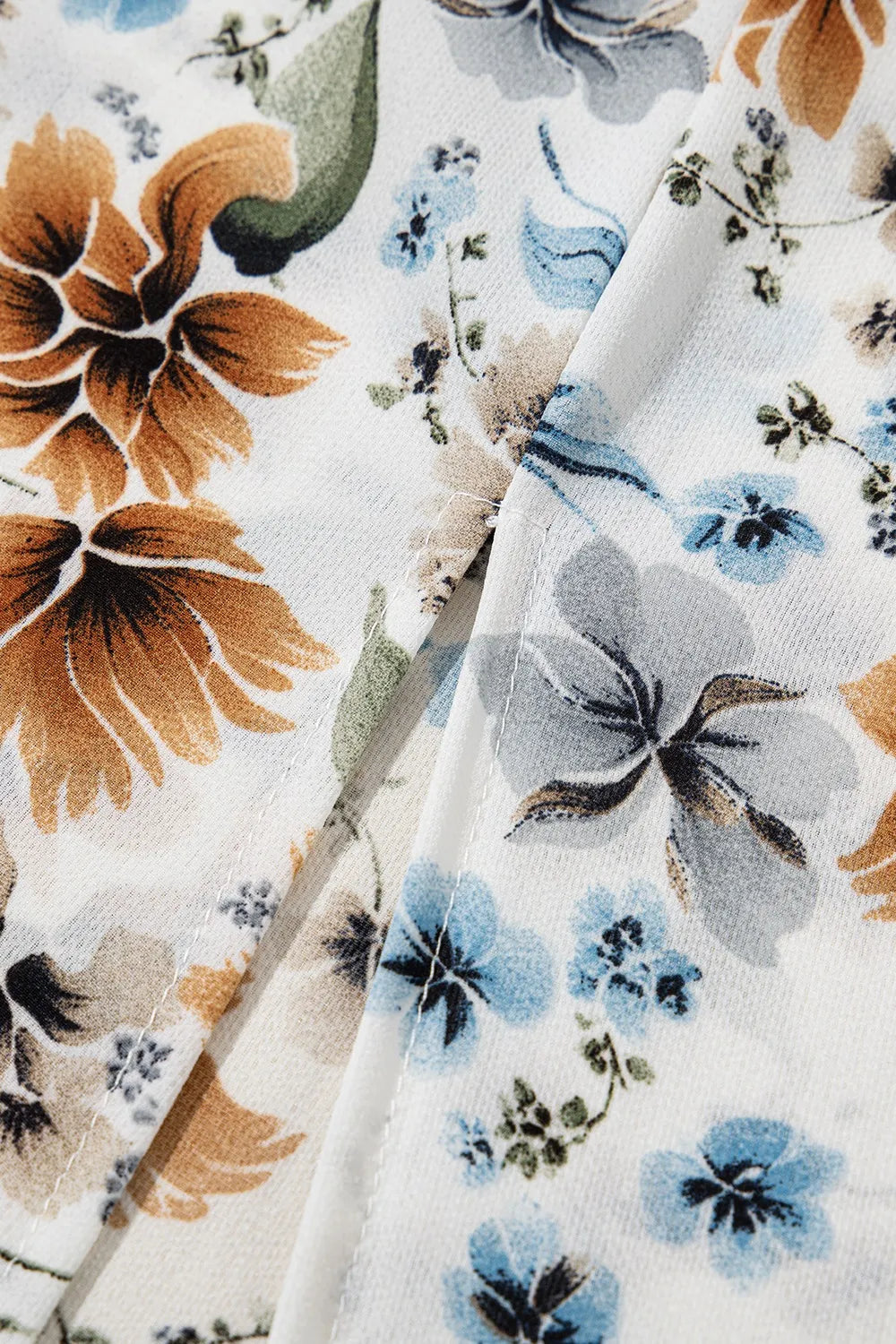 Floral Print Flounce Sleeve Midi Dress Fitggins