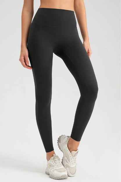 High Waist Skinny Active Pants Black Fitggins