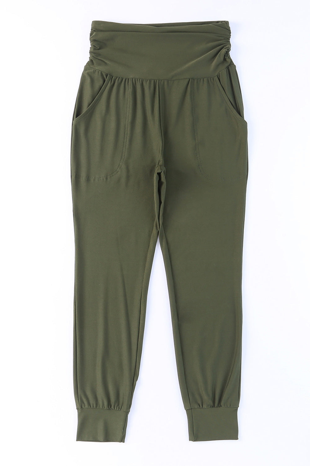 High-Rise Wide Waistband Joggers - Pants - FITGGINS