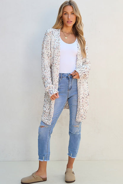 Open Front Long Sleeve Cardigan - Cardigans - FITGGINS