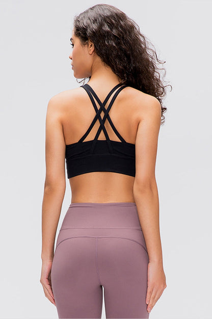 Millennia Crisscross Scoop Neck Active Tank - Crop Tops & Tank Tops - FITGGINS