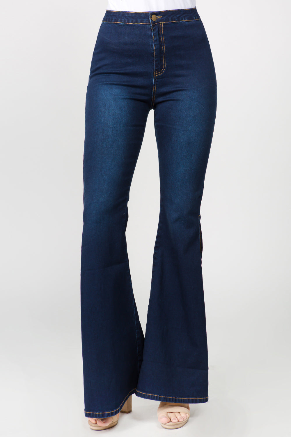 American Bazi Side Slit Flare Jeans - Jeans - FITGGINS