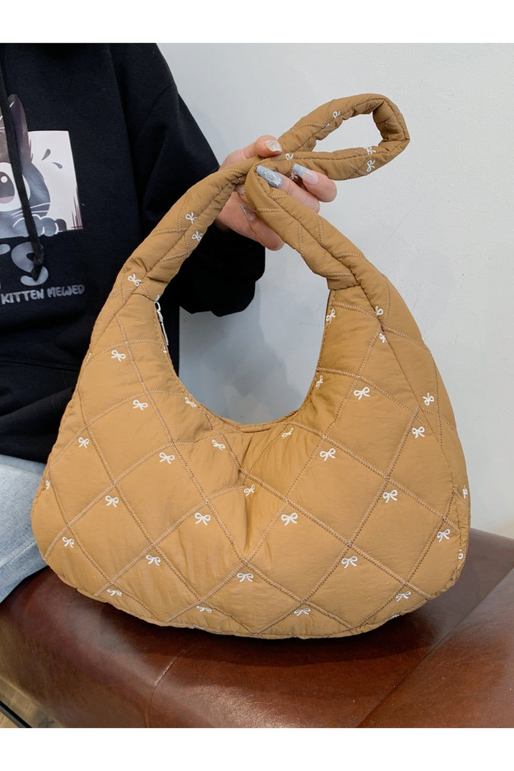 Bow Polyester Shoulder Bag - Handbag - FITGGINS