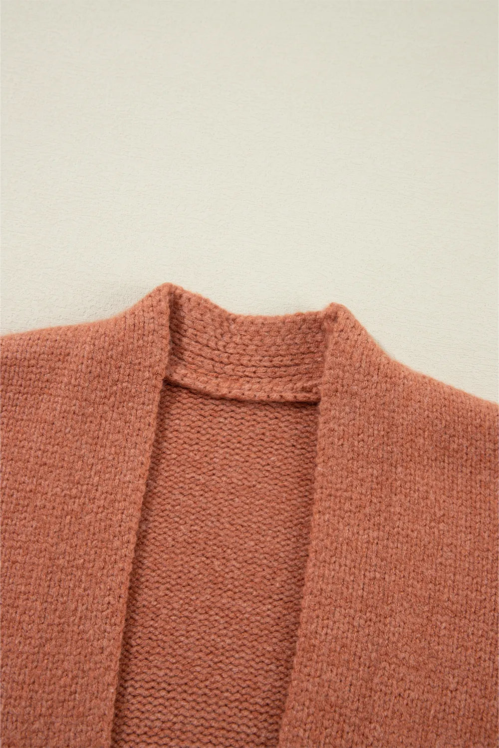 Slit Open Front Dropped Shoulder Cardigan Fitggins