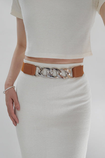 Chain Detail Elastic Belt - Belt - FITGGINS