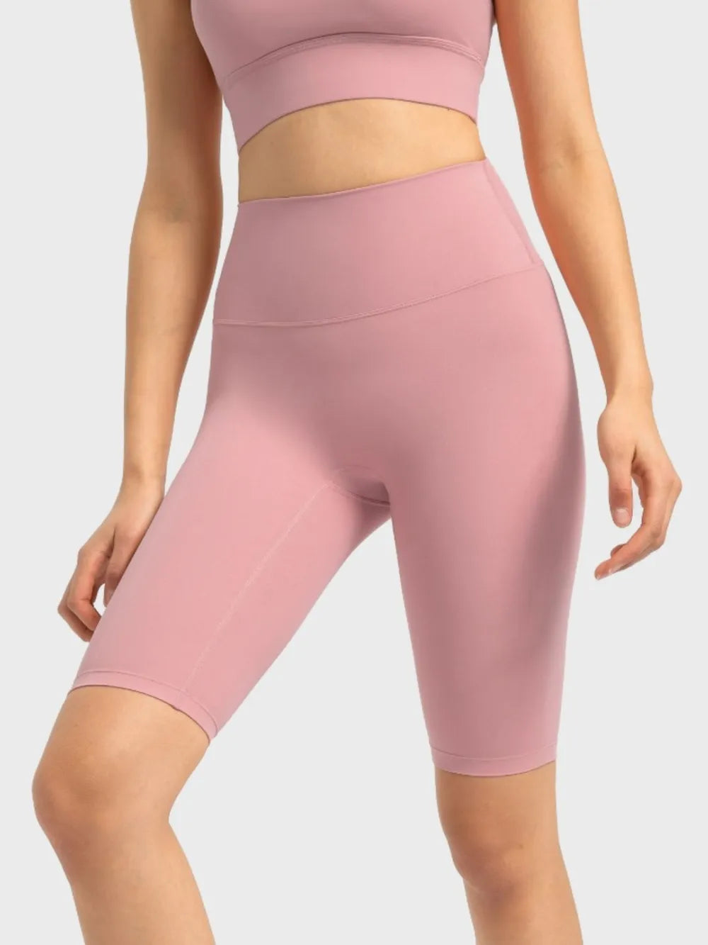 Millennia High Rise Wide Waistband Active Shorts Dusty Pink Fitggins