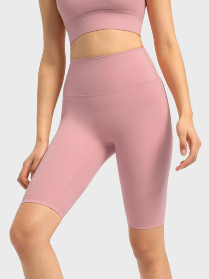Millennia High Rise Wide Waistband Active Shorts Dusty Pink Fitggins