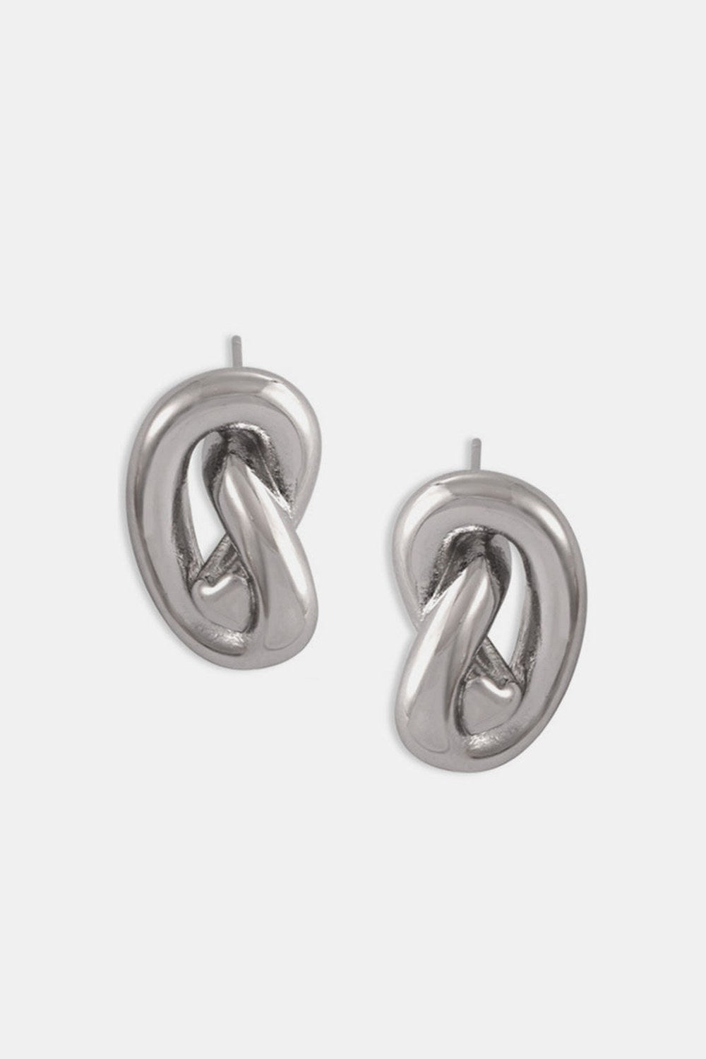 Titanium Steel Knot Stud Earrings - Earrings - FITGGINS