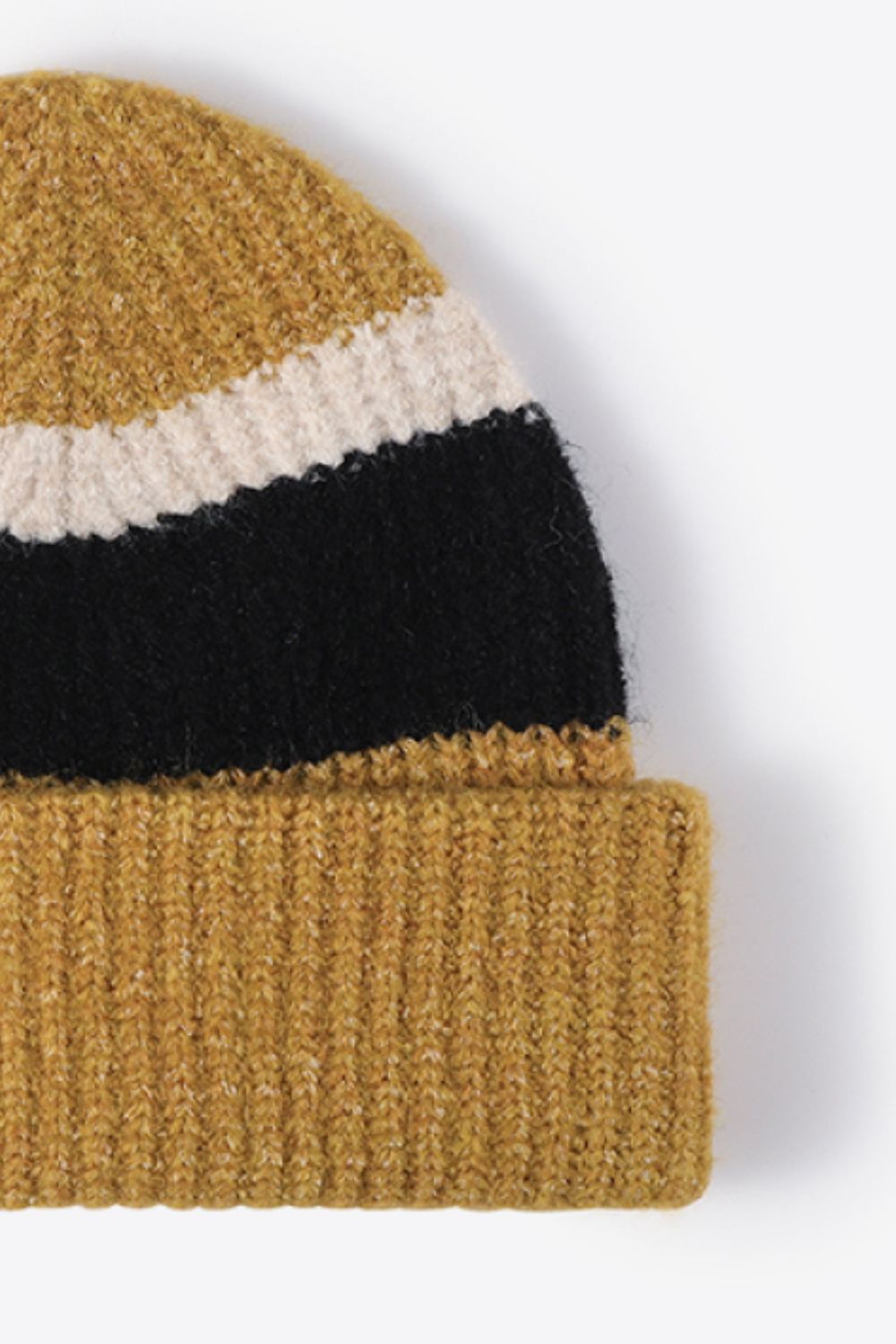 Tricolor Cuffed Knit Beanie - Hats - FITGGINS