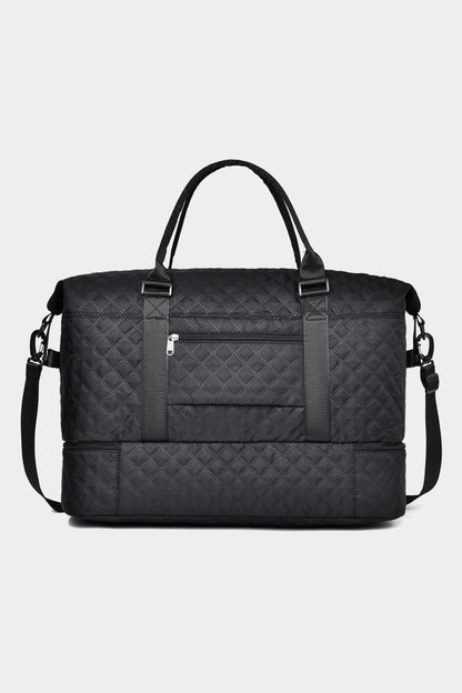 Diamond Grid Oxford Cloth Oversize Travel Bag - Handbag - FITGGINS