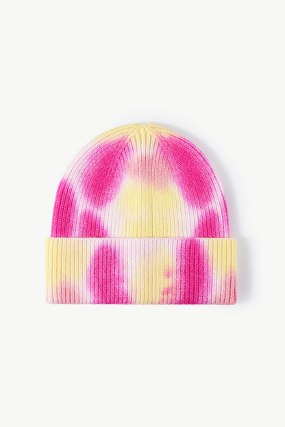 Tie-Dye Cuffed Knit Beanie - Hats - FITGGINS