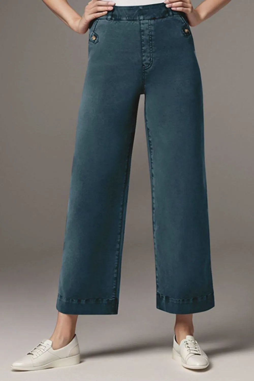 High Waist Jeans with Pockets French Blue Fitggins