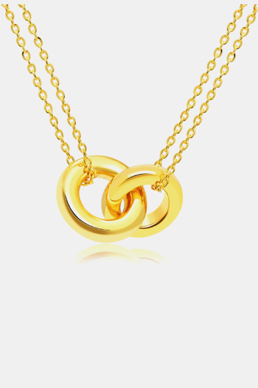 Linked Ring Pendant Chain Necklace - Necklaces - FITGGINS