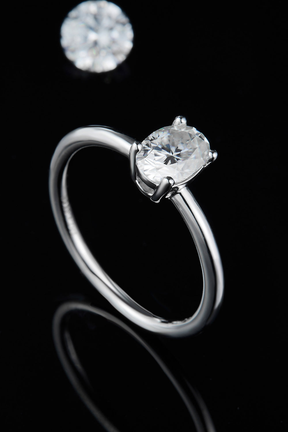 1 Carat Moissanite 925 Sterling Silver Solitaire Ring - Rings - FITGGINS