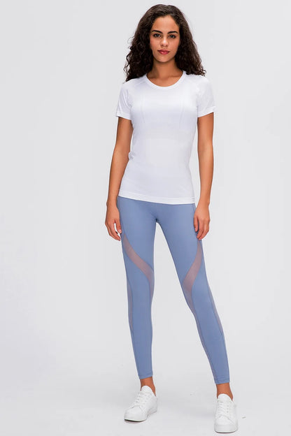 Millennia Round Neck Short Sleeve Active T-Shirt Fitggins