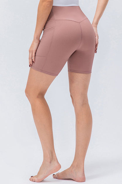 Slim Fit V-Waistband Sports Shorts Dusty Pink Fitggins