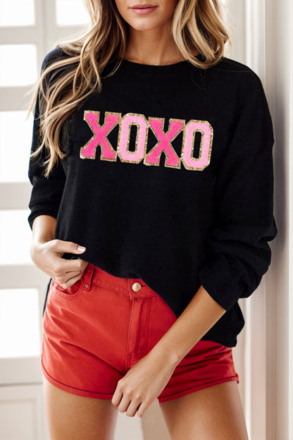 Round Neck Long Sleeve Sweater - Pullover Sweaters - FITGGINS