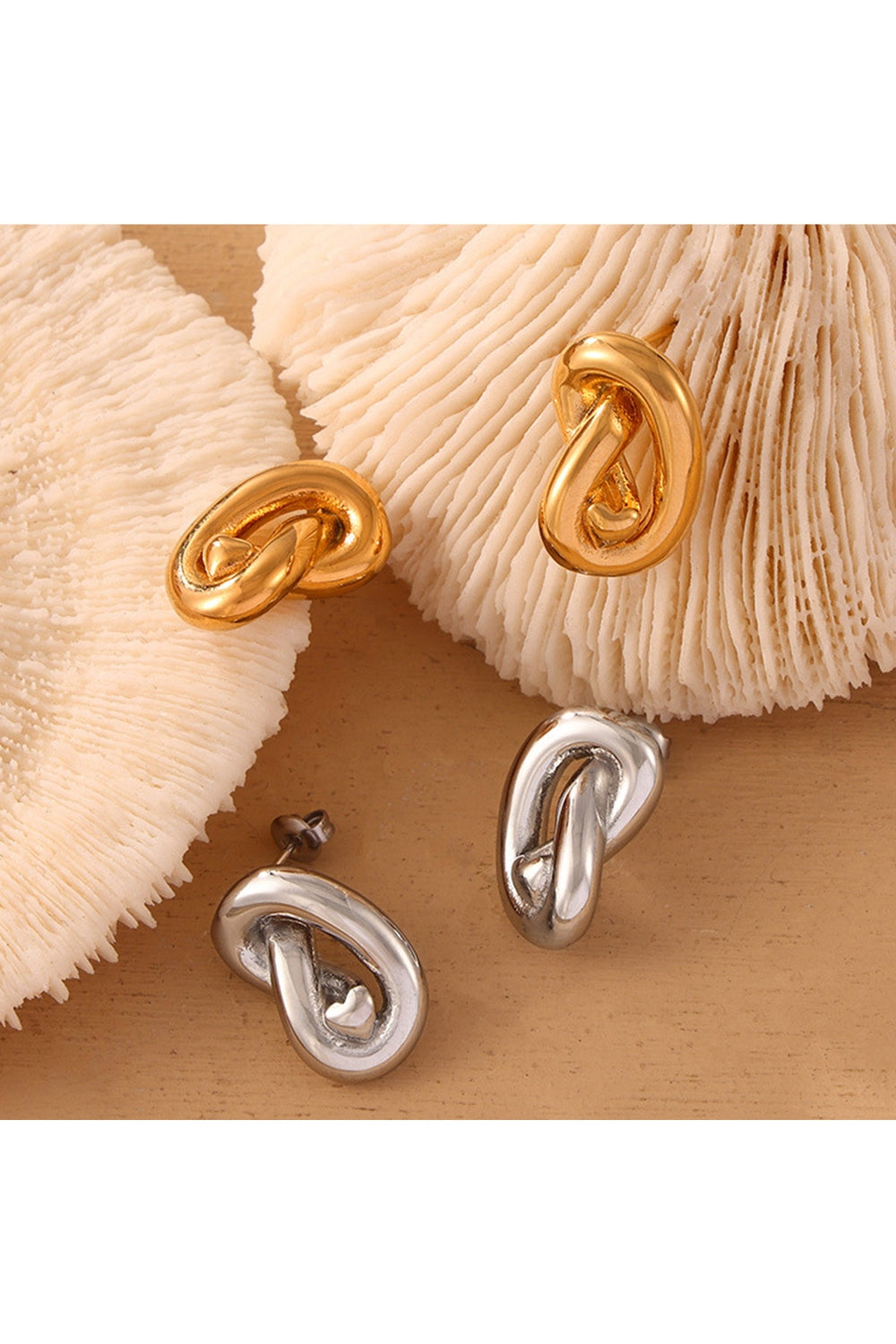 Titanium Steel Knot Stud Earrings - Earrings - FITGGINS