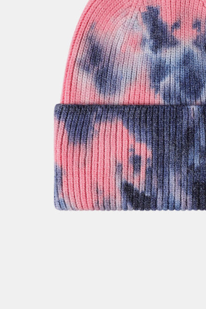 Tie-Dye Cuffed Rib-Knit Beanie Hat - Hats - FITGGINS