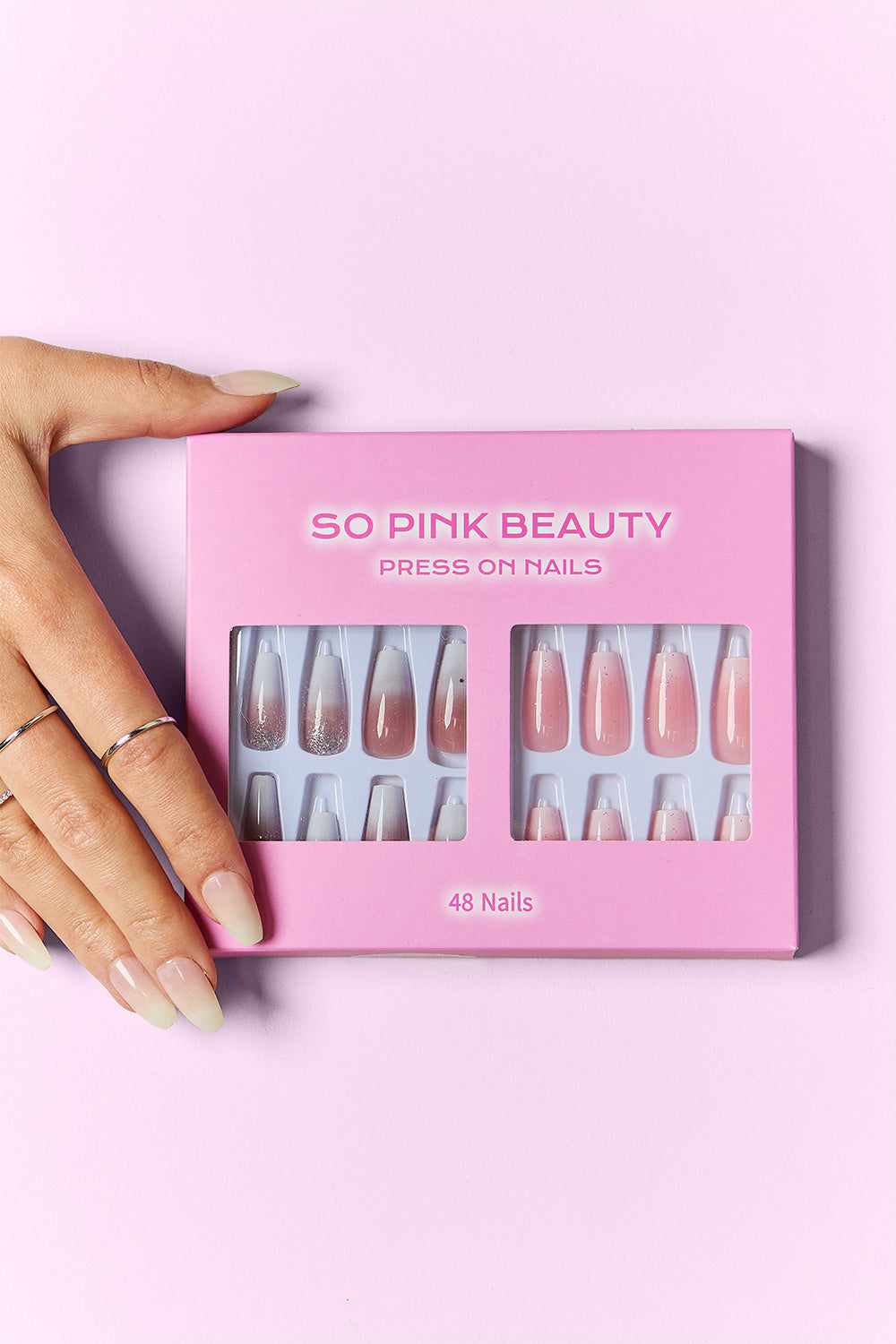 SO PINK BEAUTY Press On Nails 2 Packs - - FITGGINS