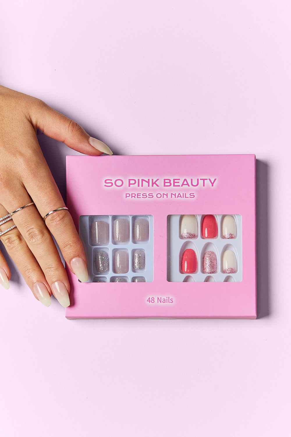 SO PINK BEAUTY Press On Nails 2 Packs - - FITGGINS