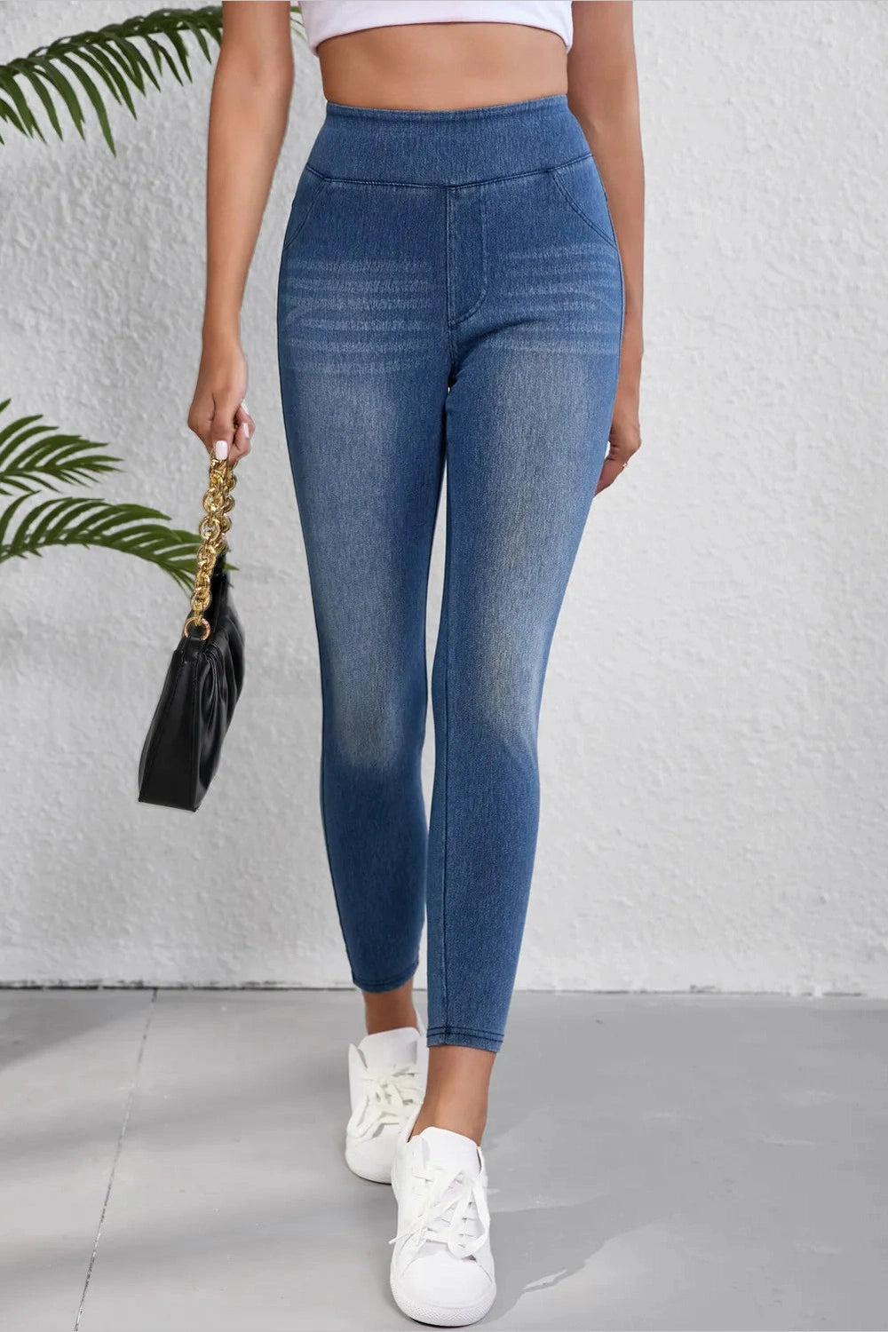 High Waist Skinny Jeans - Jeans - FITGGINS