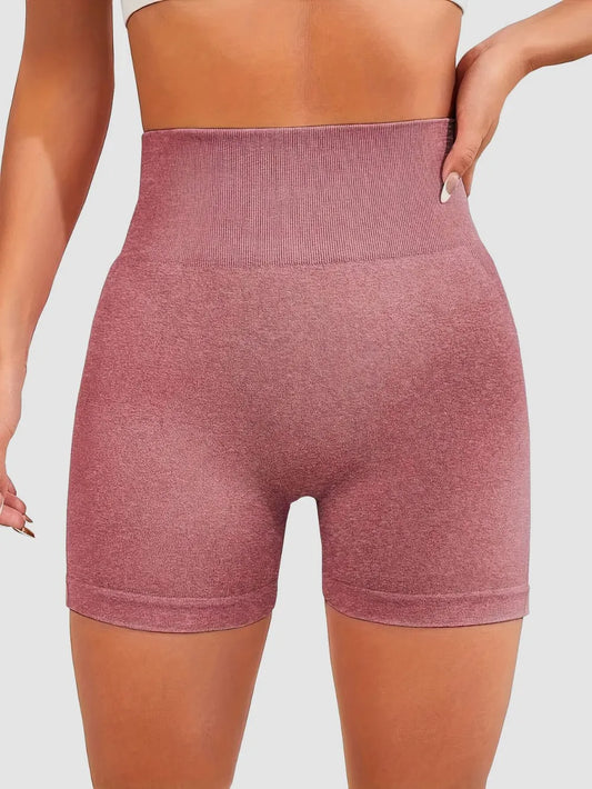 High Waist Active Shorts Dusty Pink Fitggins