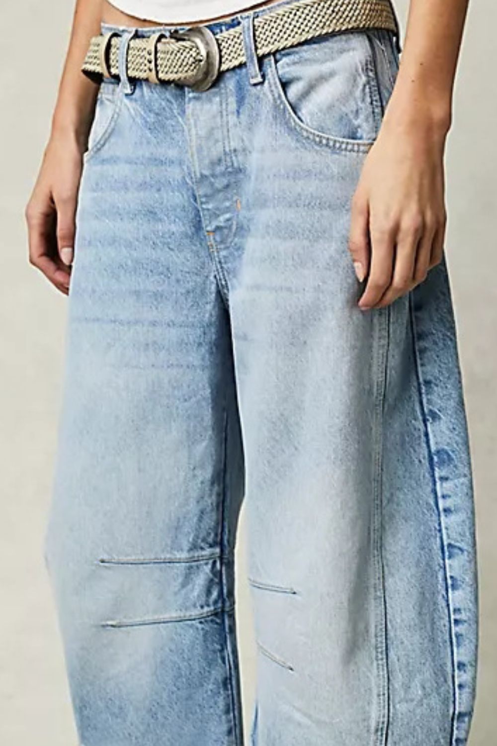 Wide Leg Jeans with Pockets - Jeans - FITGGINS