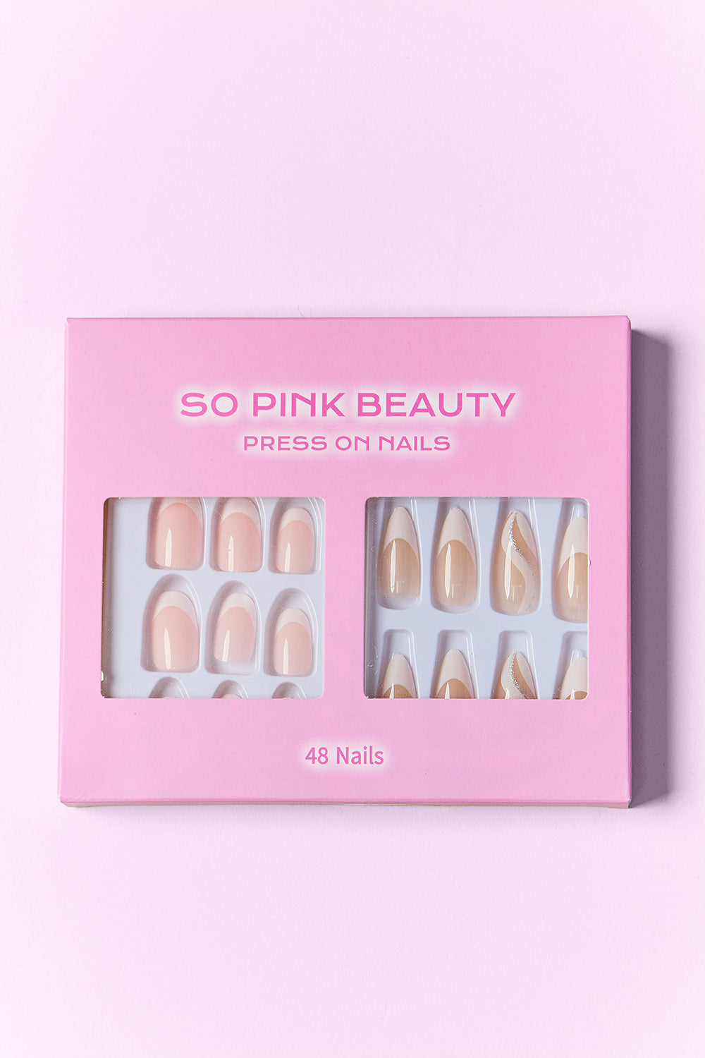 SO PINK BEAUTY Press On Nails 2 Packs - - FITGGINS