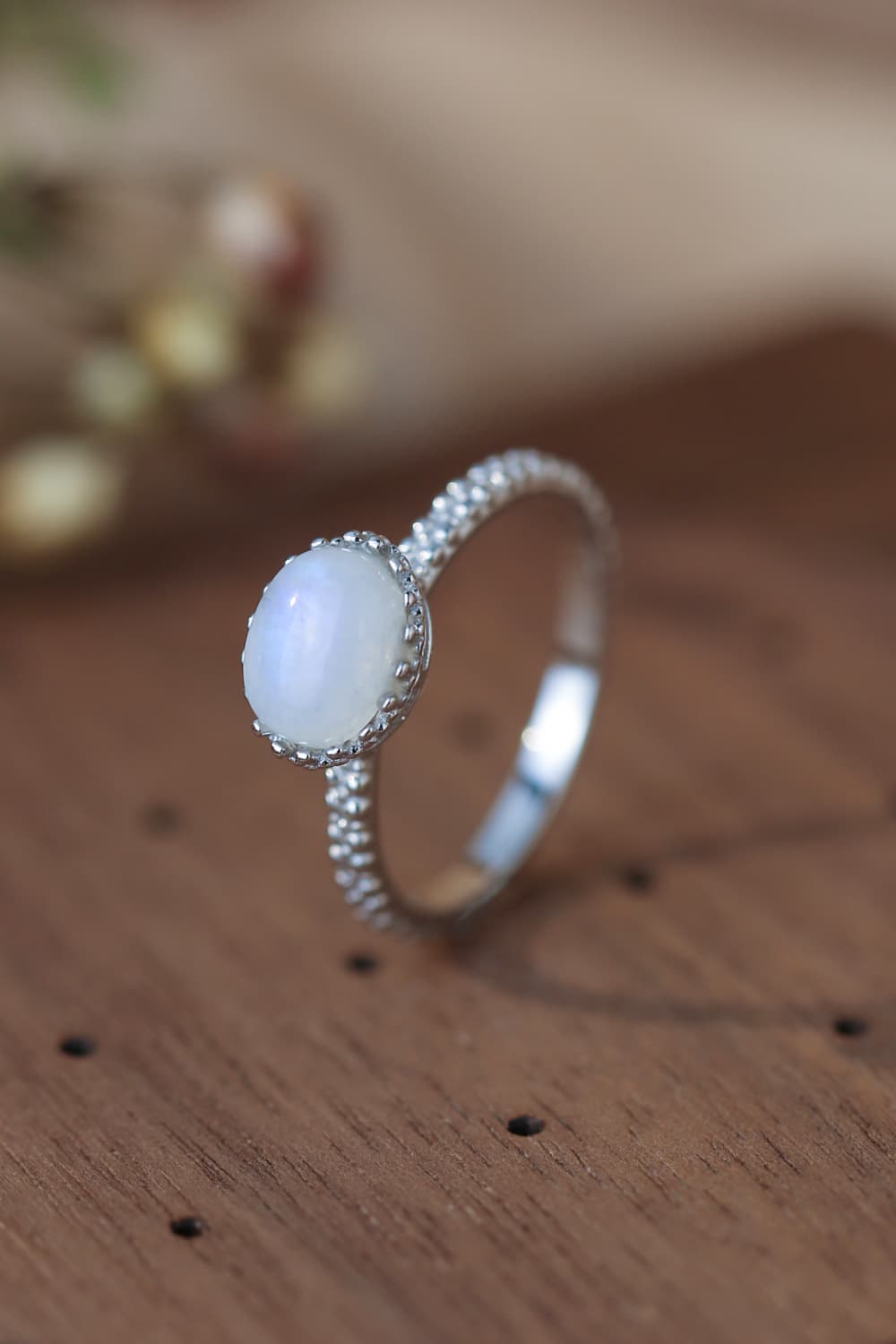 Moonstone 925 Sterling Silver Ring - Rings - FITGGINS