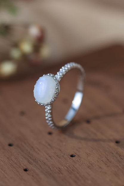 Moonstone 925 Sterling Silver Ring - Rings - FITGGINS