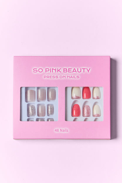 SO PINK BEAUTY Press On Nails 2 Packs - - FITGGINS