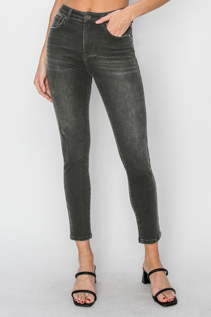 RISEN Full Size High Rise Ankle Skinny Jeans - Jeans - FITGGINS