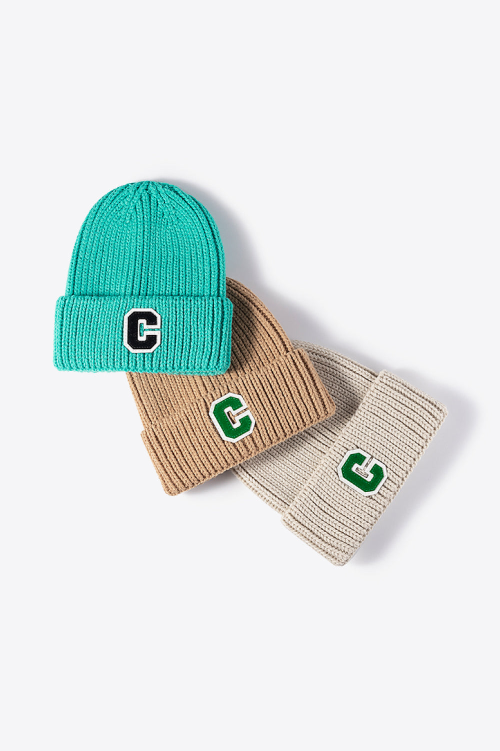 Letter C Patch Cuffed Beanie - Hats - FITGGINS