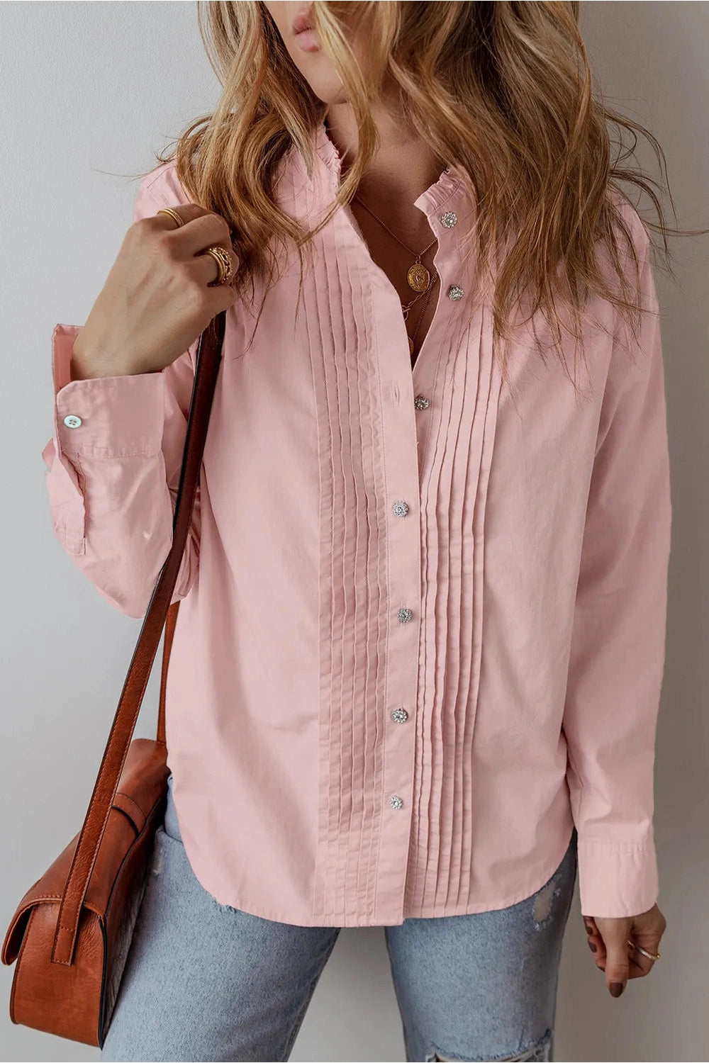 Button Up Long Sleeve Shirt - Shirts - FITGGINS