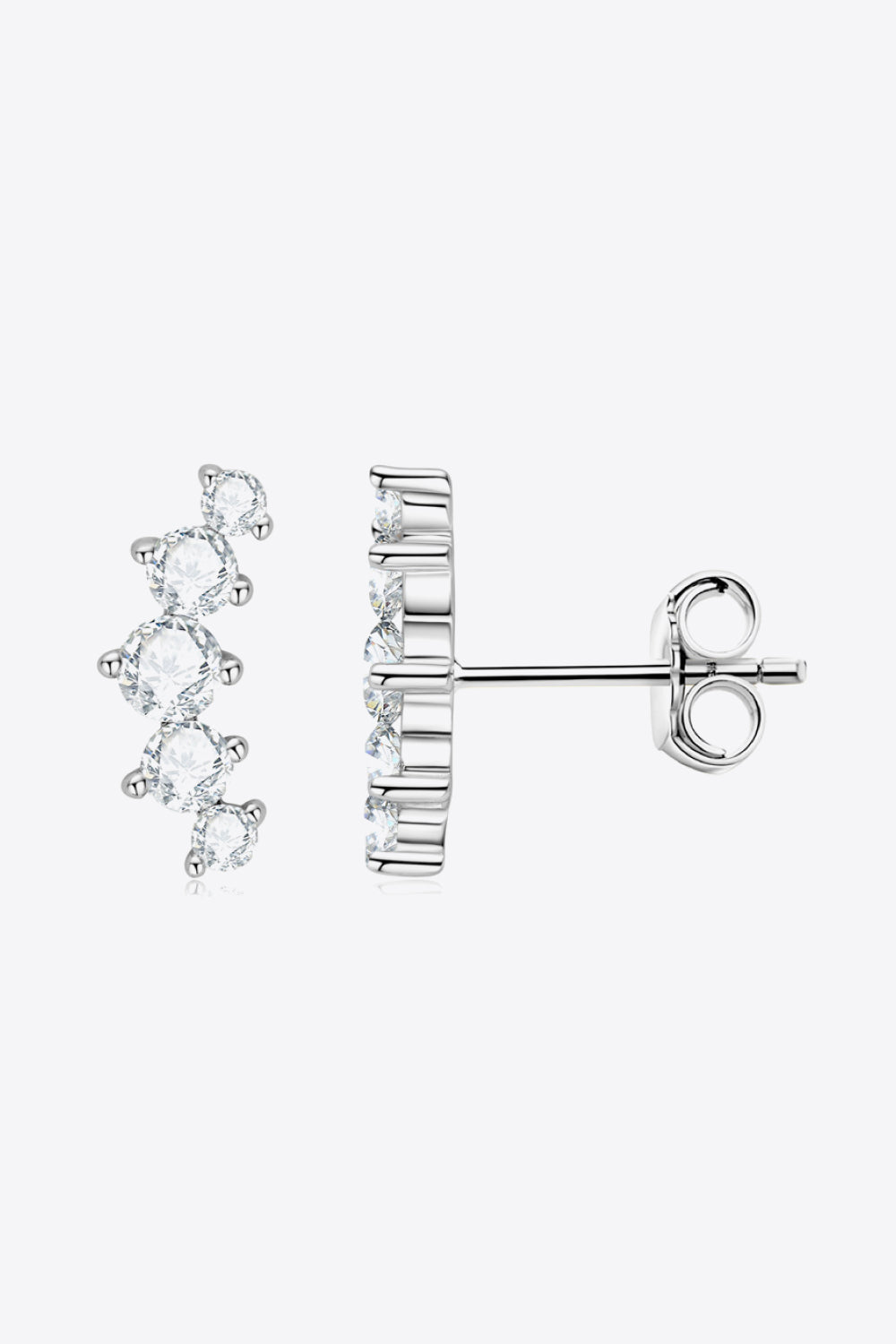 All You Need Moissanite Platinum-Plated Earrings - Earrings - FITGGINS