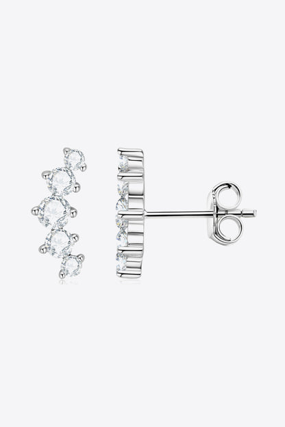 All You Need Moissanite Platinum-Plated Earrings - Earrings - FITGGINS