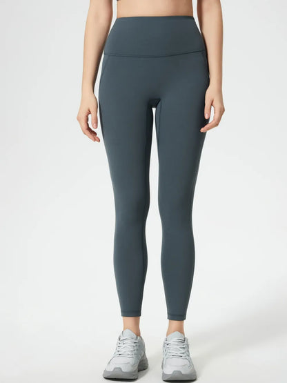 Millennia Wide Waistband Active Leggings Dark Gray Fitggins