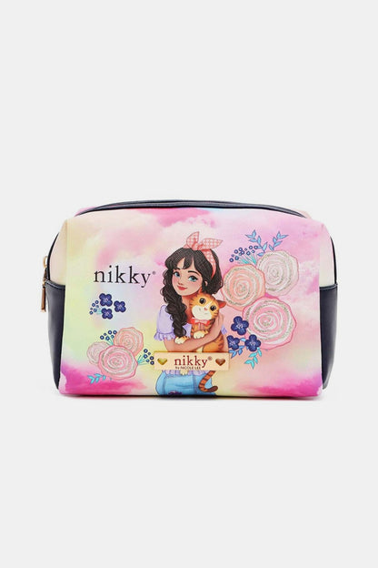 Nicole Lee USA Printed Extra Large Cosmetic Pouch - Handbag - FITGGINS