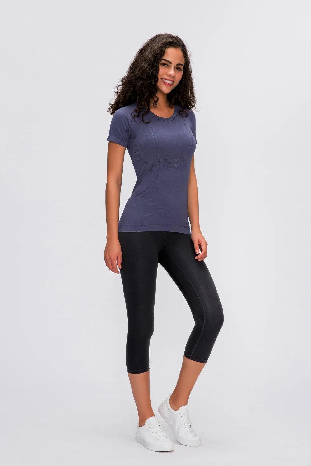 Millennia Round Neck Short Sleeve Active T-Shirt Fitggins