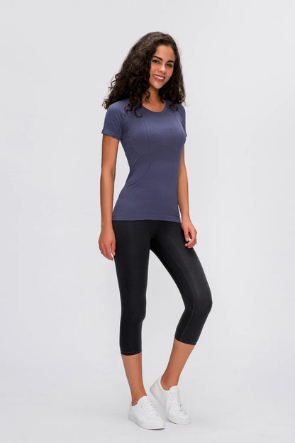 Millennia Round Neck Short Sleeve Active T-Shirt Fitggins