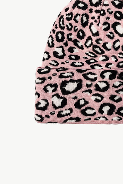 Leopard Pattern Cuffed Beanie - Hats - FITGGINS