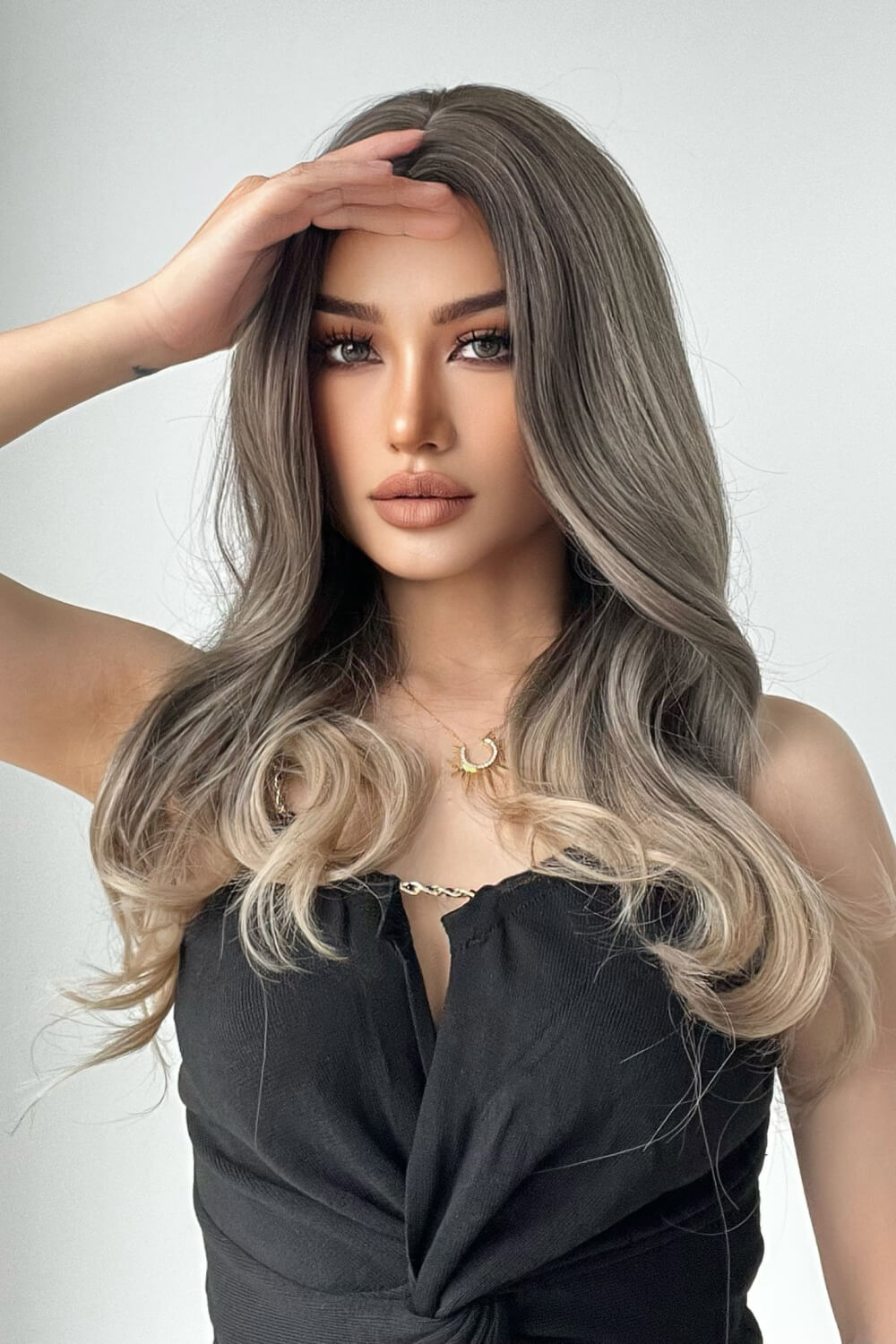 13*1" Full-Machine Wigs Synthetic Long Straight 24" - Hair - FITGGINS