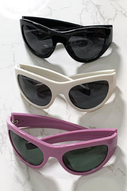 Polycarbonate Frame Cat-Eye Sunglasses - Sunglasses - FITGGINS