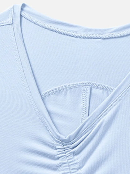 Millennia Drawstring Ruched Wide Strap Active Tank Fitggins