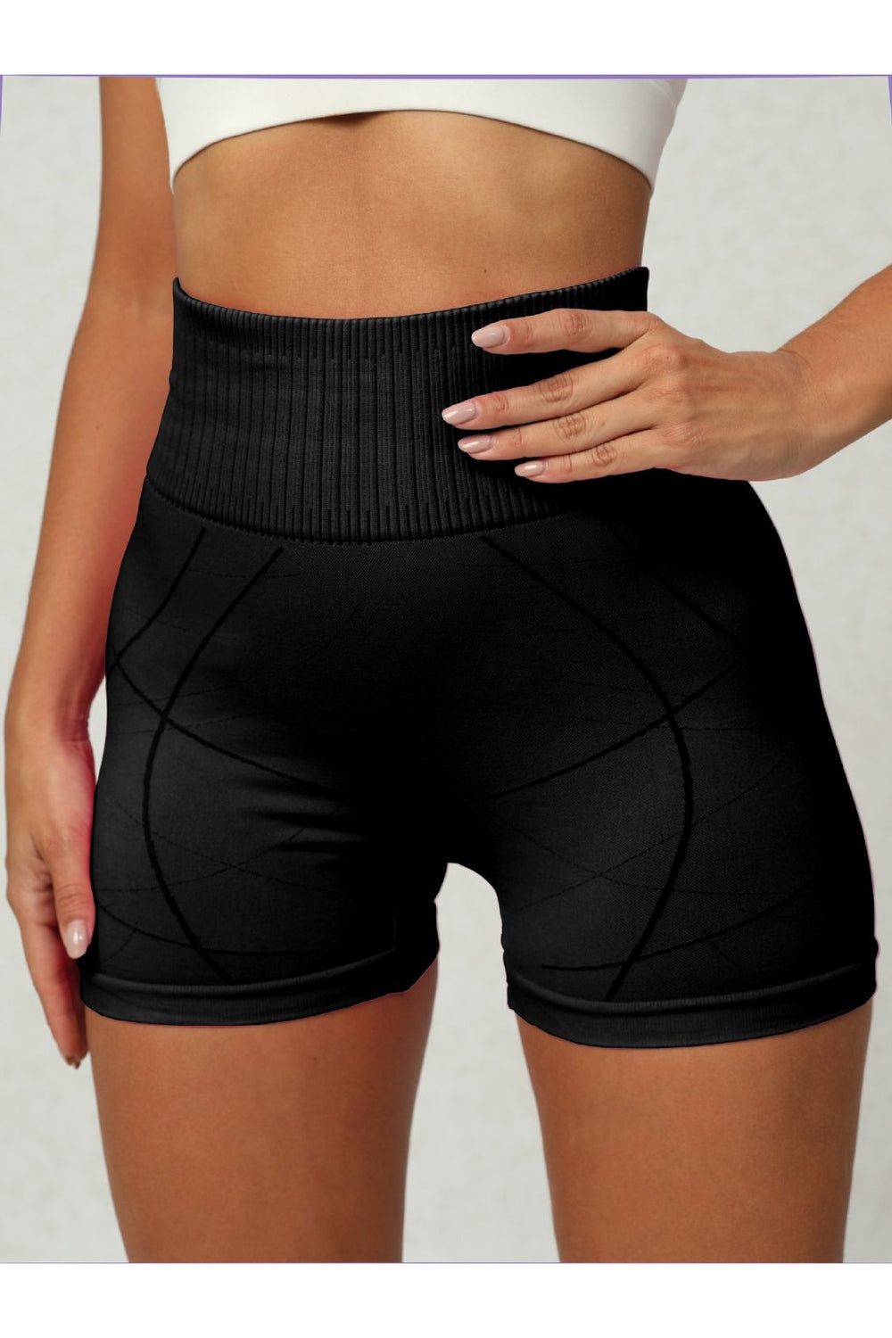 High Waist Active Shorts - Short Leggings - FITGGINS