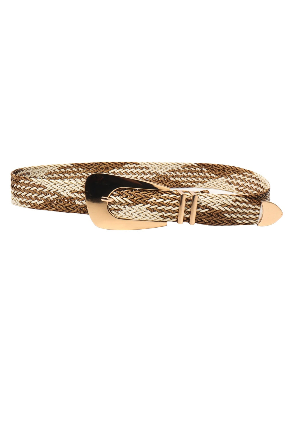 Irregular Buckle Braid Belt - Belt - FITGGINS