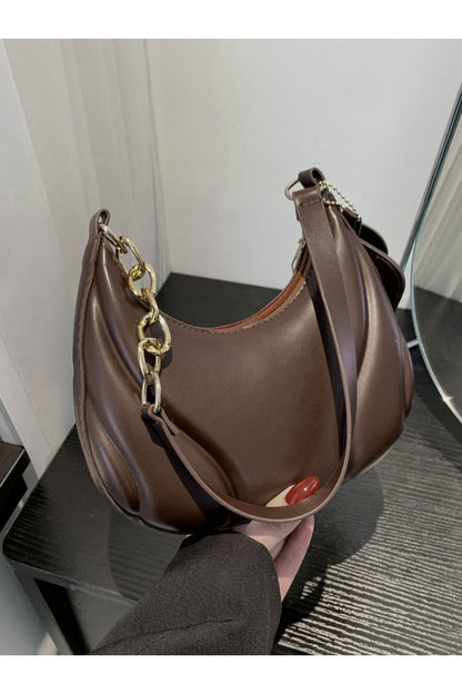 PU Leather Shoulder Bag with EarPods Bag - Handbag - FITGGINS